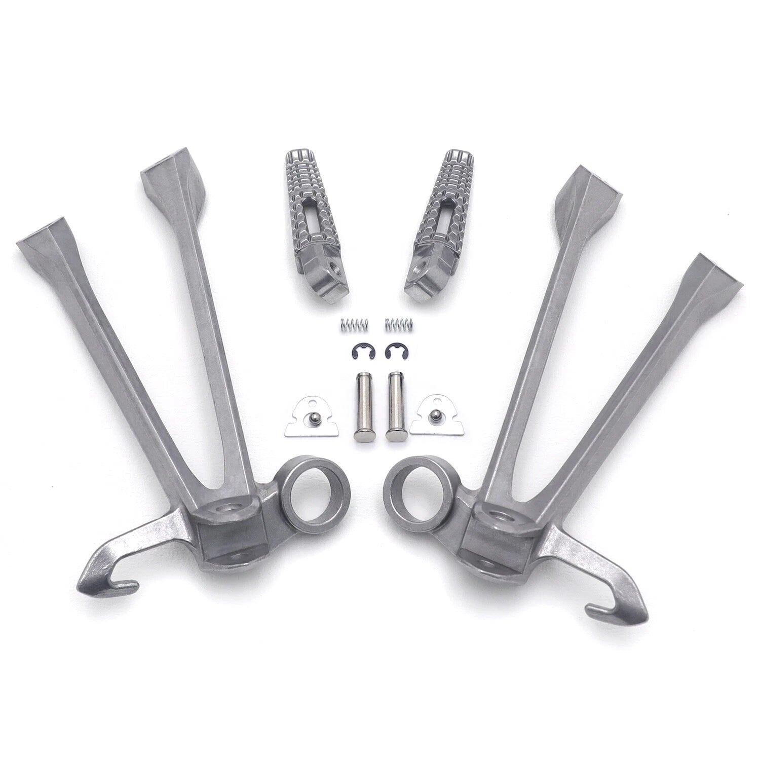Silver Rear Passenger Foot Pegs Footrest Bracket for Suzuki GSXR GSX-R1000 (2009–2016)