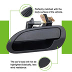 1Pc Black Exterior Rear Left Side Door Handle for Honda Accord (1998–2002)