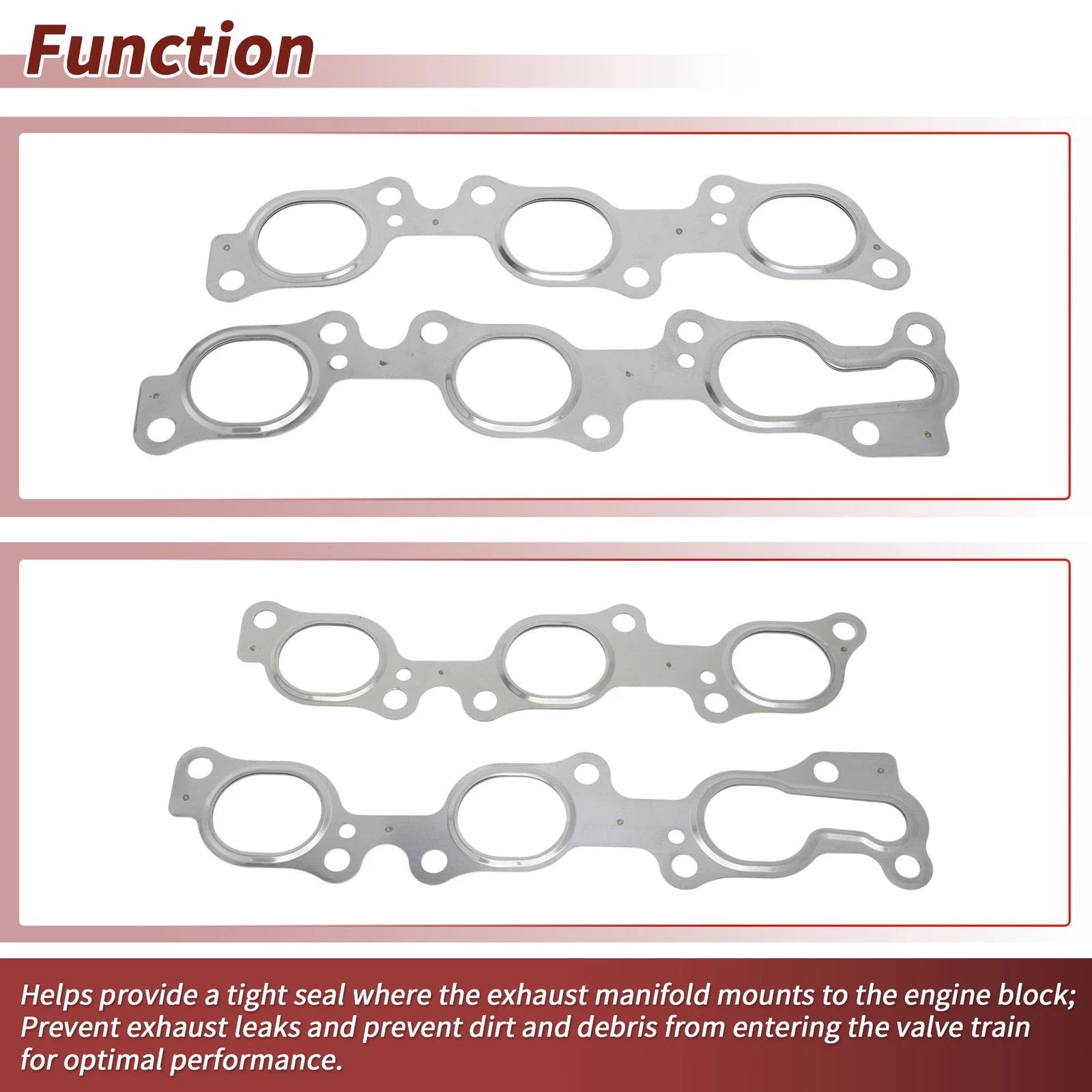 Exhaust Manifold Header Gasket for Toyota Land Cruiser (1990–1999) No.1719866010