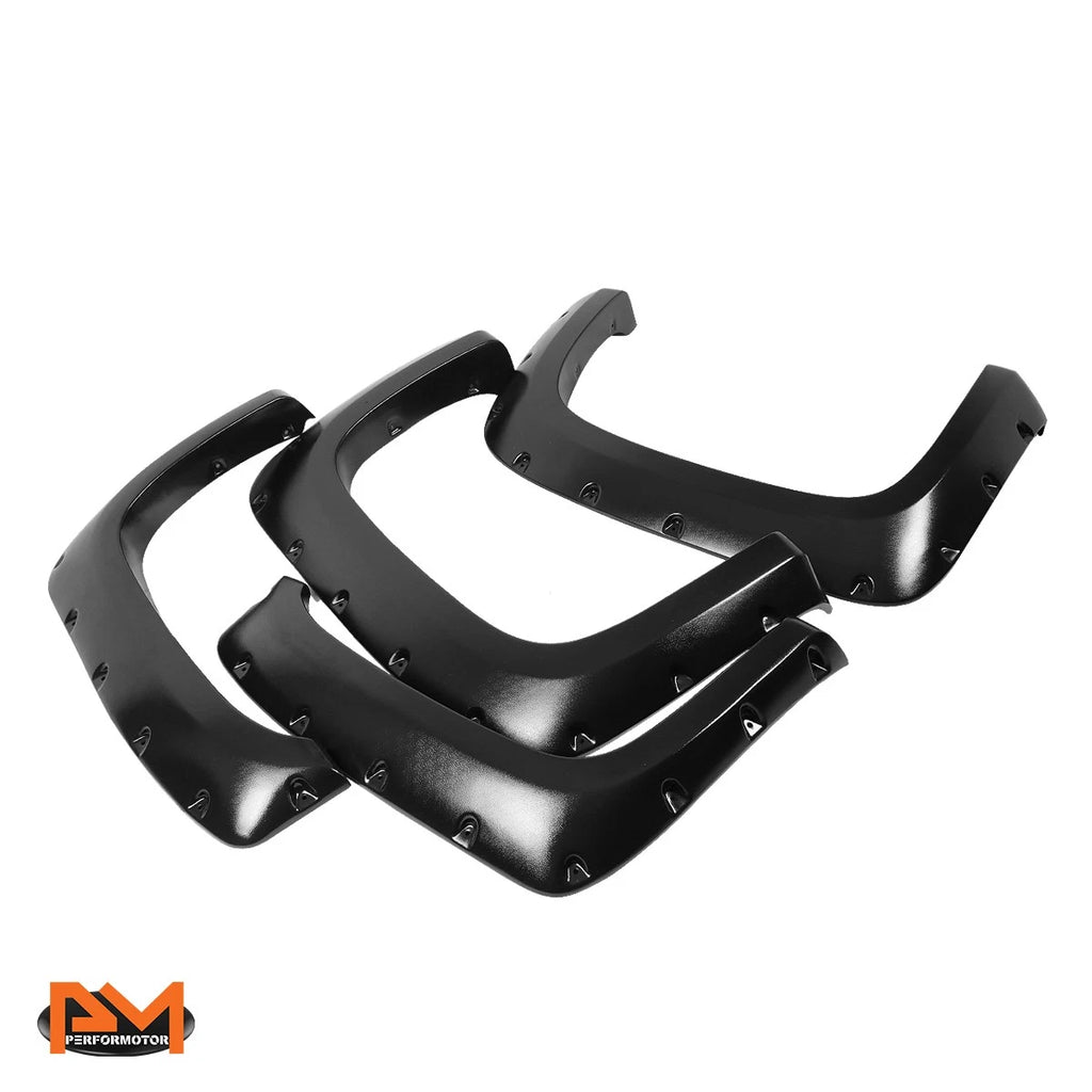 Pocketed-Rivet Fender Flares for Chevy Silverado (2007–2014) 97.6"/78.7"/78" Bed