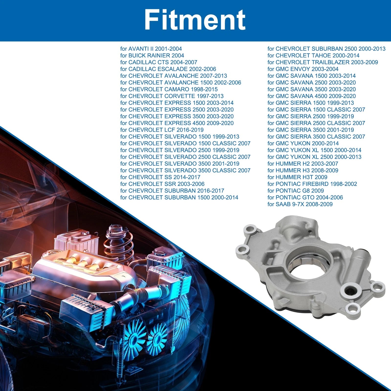Engine Oil Pump No.12586665/M295/10296 for Avanti II (2001–2004)