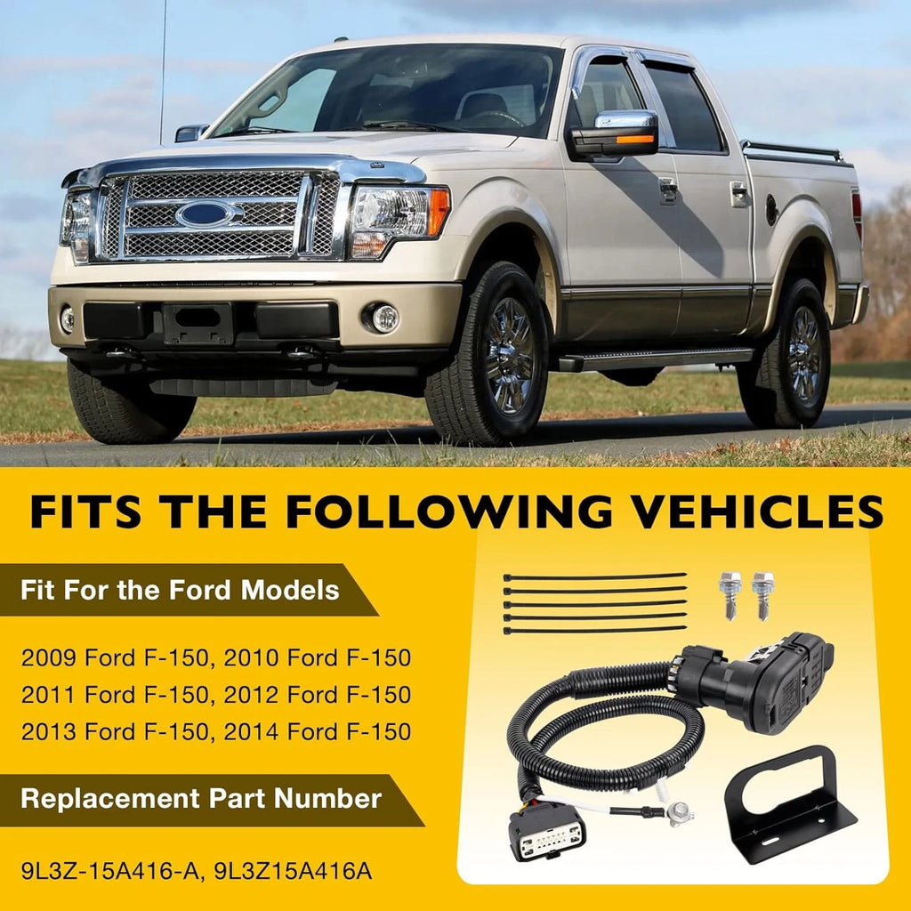 Trailer Tow Wiring Connector Harness Kit for Ford F150 (2009-2014)