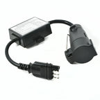 US to EU Trailer Light Converter 4-Pin Flat to 7-Way Adapter