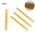 Set of 4 Gold Interior Hinges for Wooden Box Cabinet Hardware (100mm)