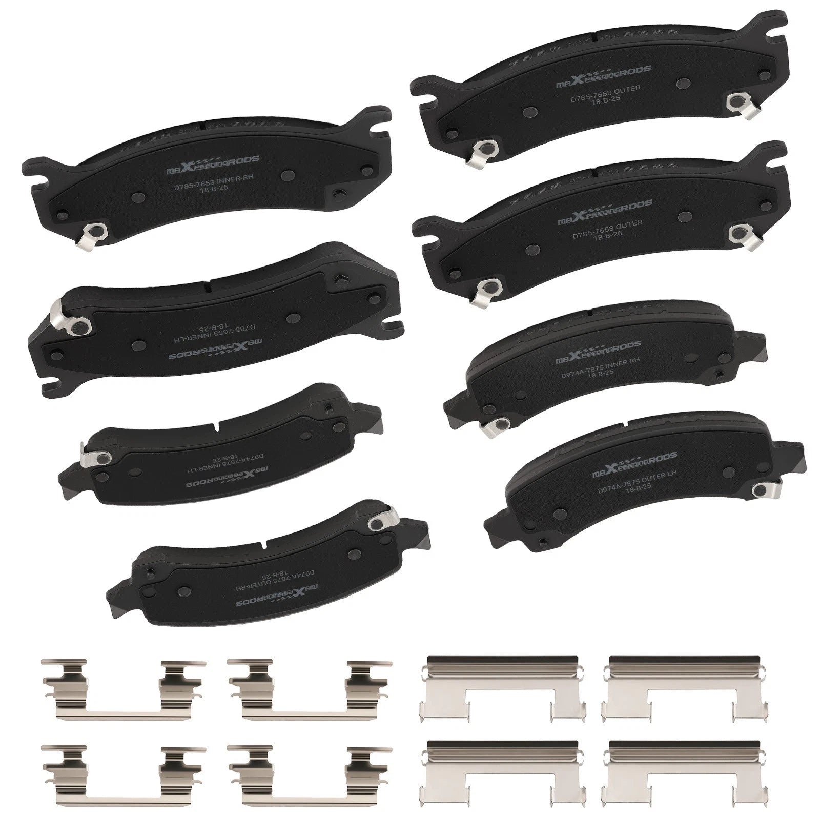 Set of 4 Ceramic Brake Pads for Tahoe Savana 1500 (2003–2008) P-785 D785 P-974A