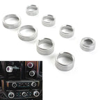 8x Air Conditioner Switch Knob Trim Silver for GMC Sierra (2014-2018)