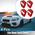 Set of 4 Door Lock Latches Covers for Subaru (Red)
