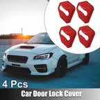Set of 4 Door Lock Latches Covers for Subaru (Red)