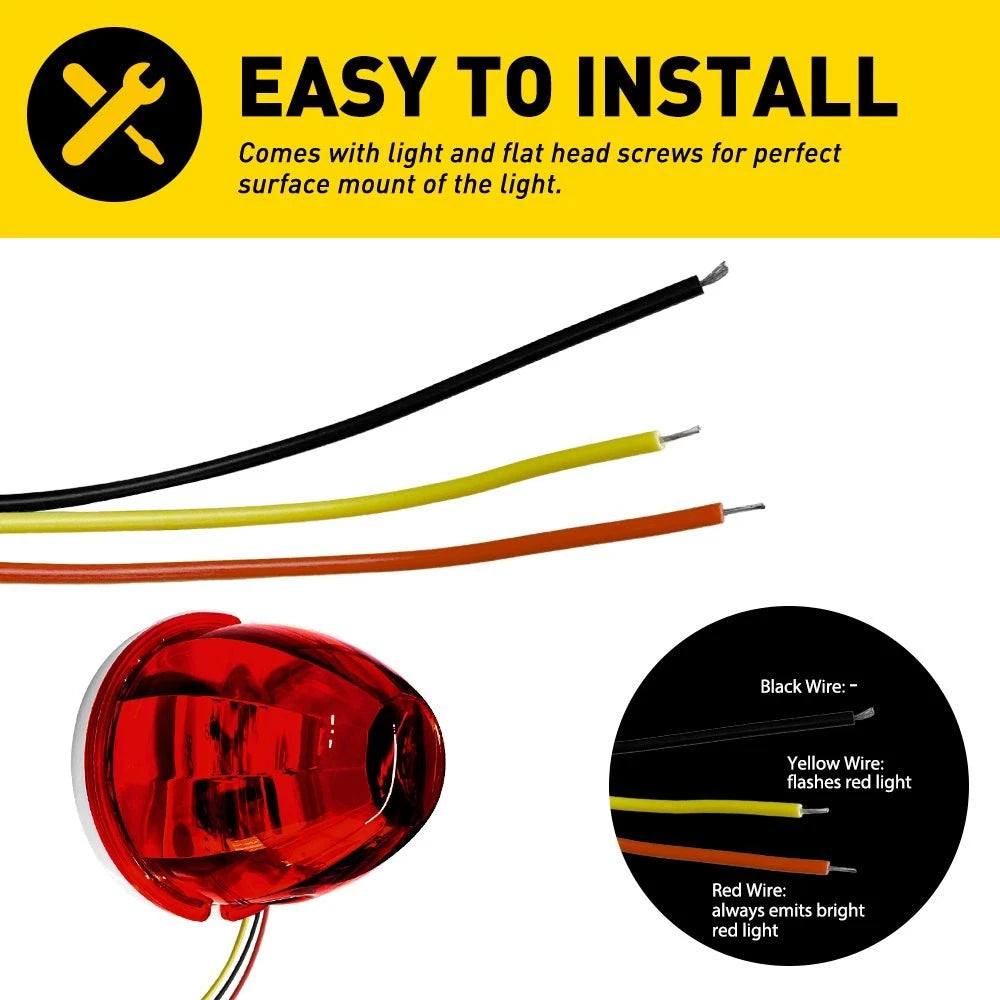 2X LED Side Marker Clearance Lights for Truck Trailer (EPY)