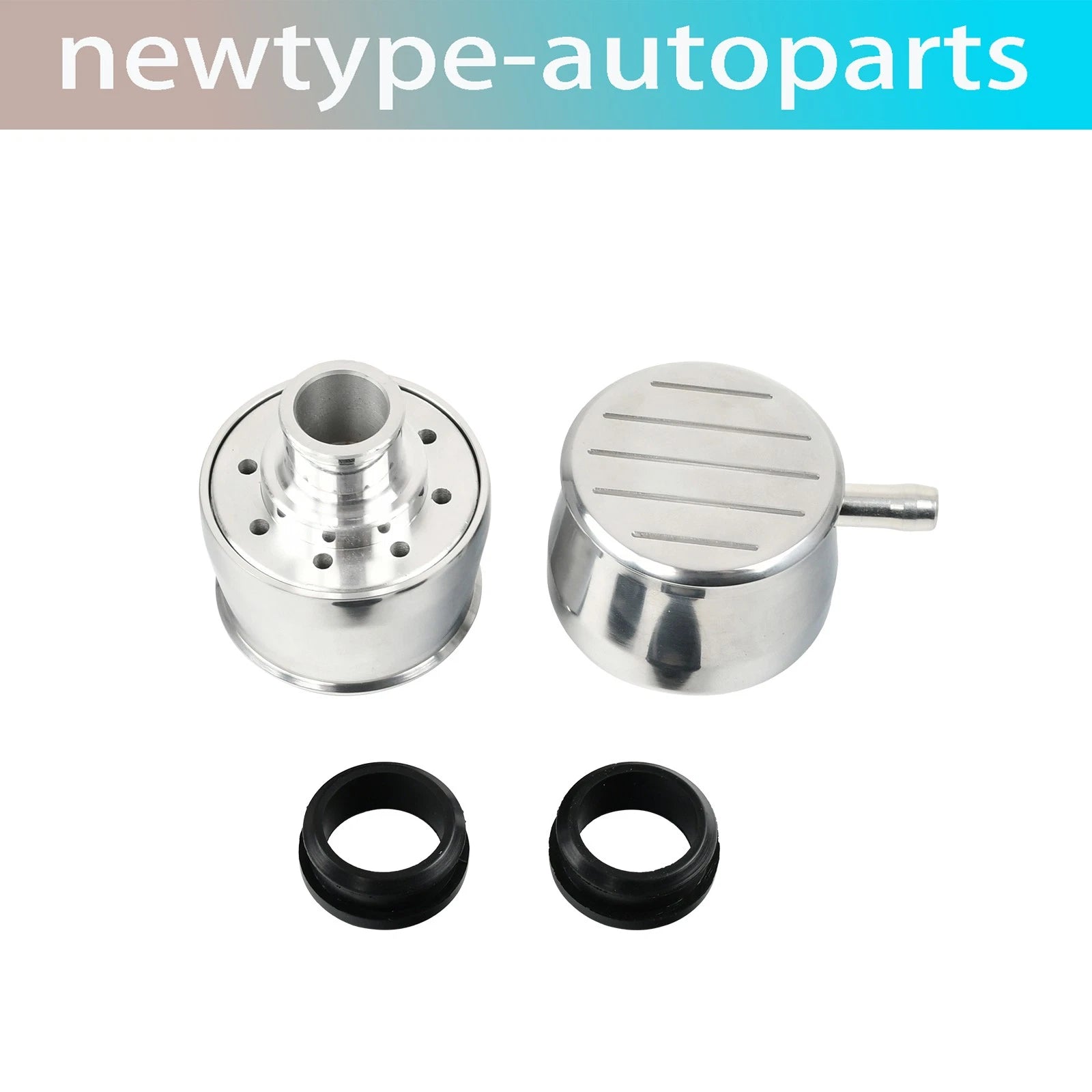 Aluminum Ball Milled Valve Cover Breather w/ Grommet for SBC BBC SBF BBF