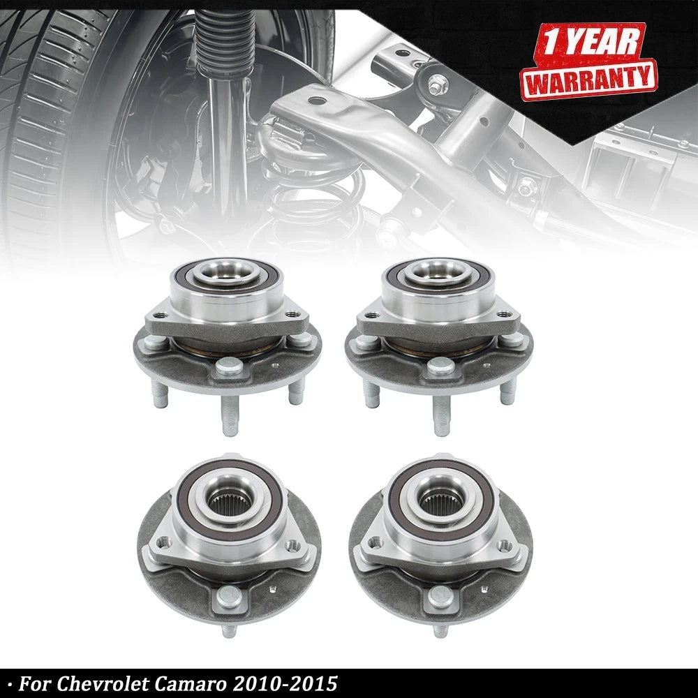 Set of 4 Wheel Hub Bearing Assemblies for Chevrolet Camaro (2010–2015)