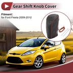 Gear Shift Knob Cover for Ford Fiesta (2009–2012) Brown Faux Leather