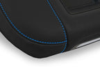 Leather Console Lid Bucket Cover for Chevrolet Silverado (2019–2020) Blue Stitch