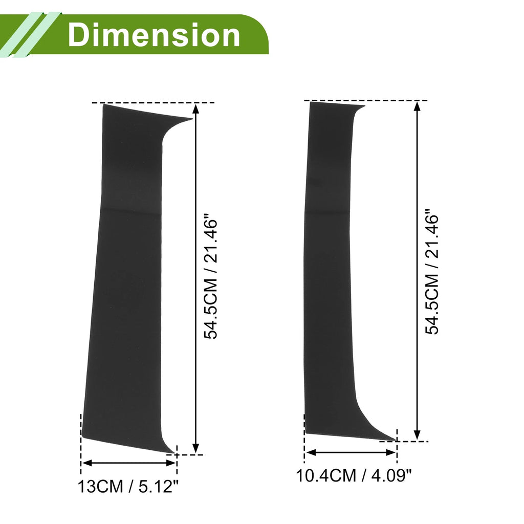 Set of 4 Door Pillar Window Trim for Chevy Silverado (2000–2006) Black