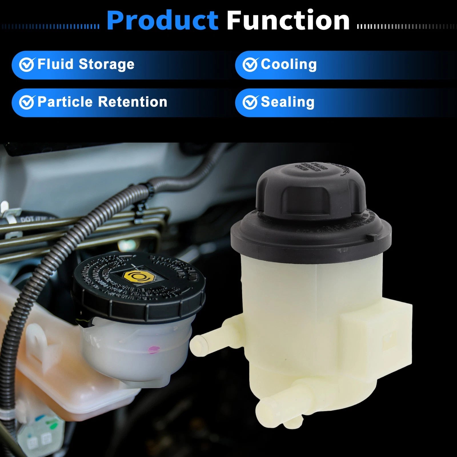 Power Steering Pump Reservoir Tank for Hyundai Santa Fe (2001–2006) No.603716