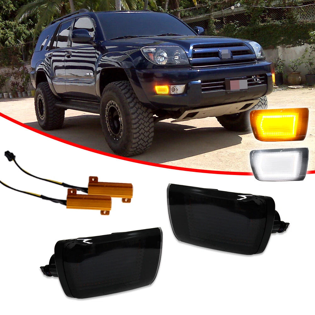 Smoked Switchback Amber LED DRL Signal Lights for Toyota 4Runner (2003–2005)