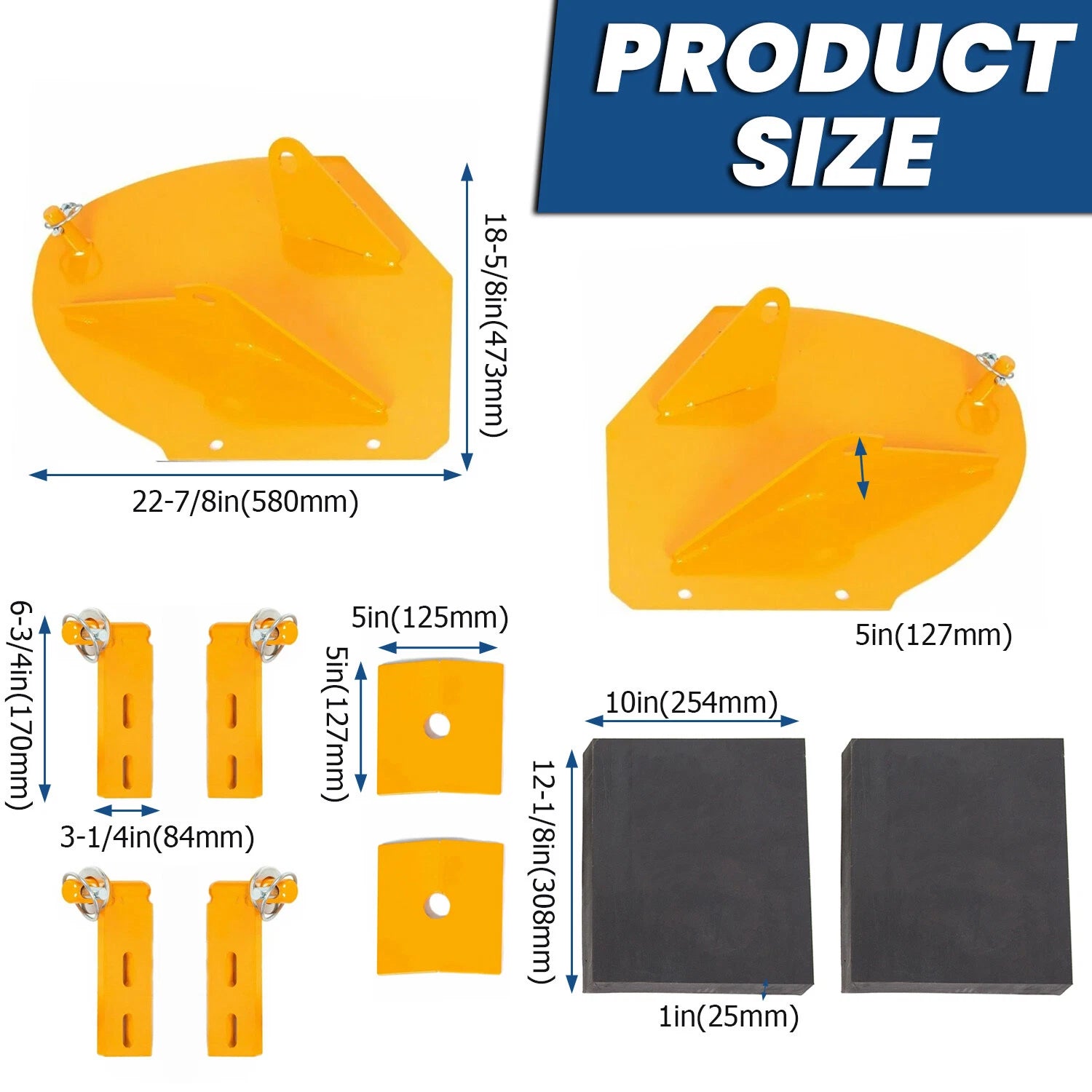 Set of 2 Wing Extensions for Meyer Western Pro Wings Snow Plow Blade (20")