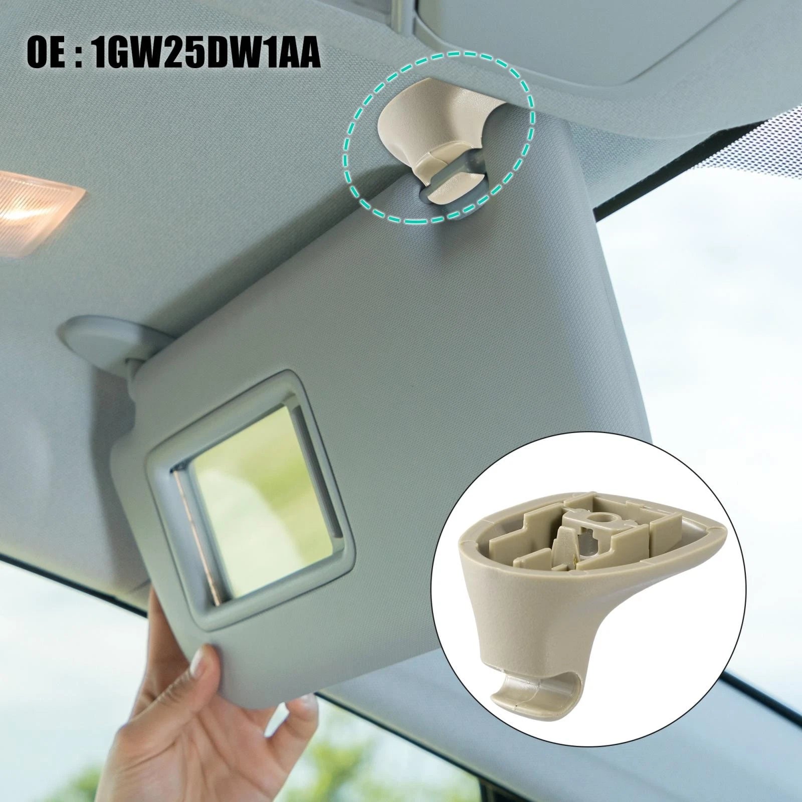 2X Sun Visor Hook Clip 1GW25DW1AA for Dodge Magnum (2005–2007)