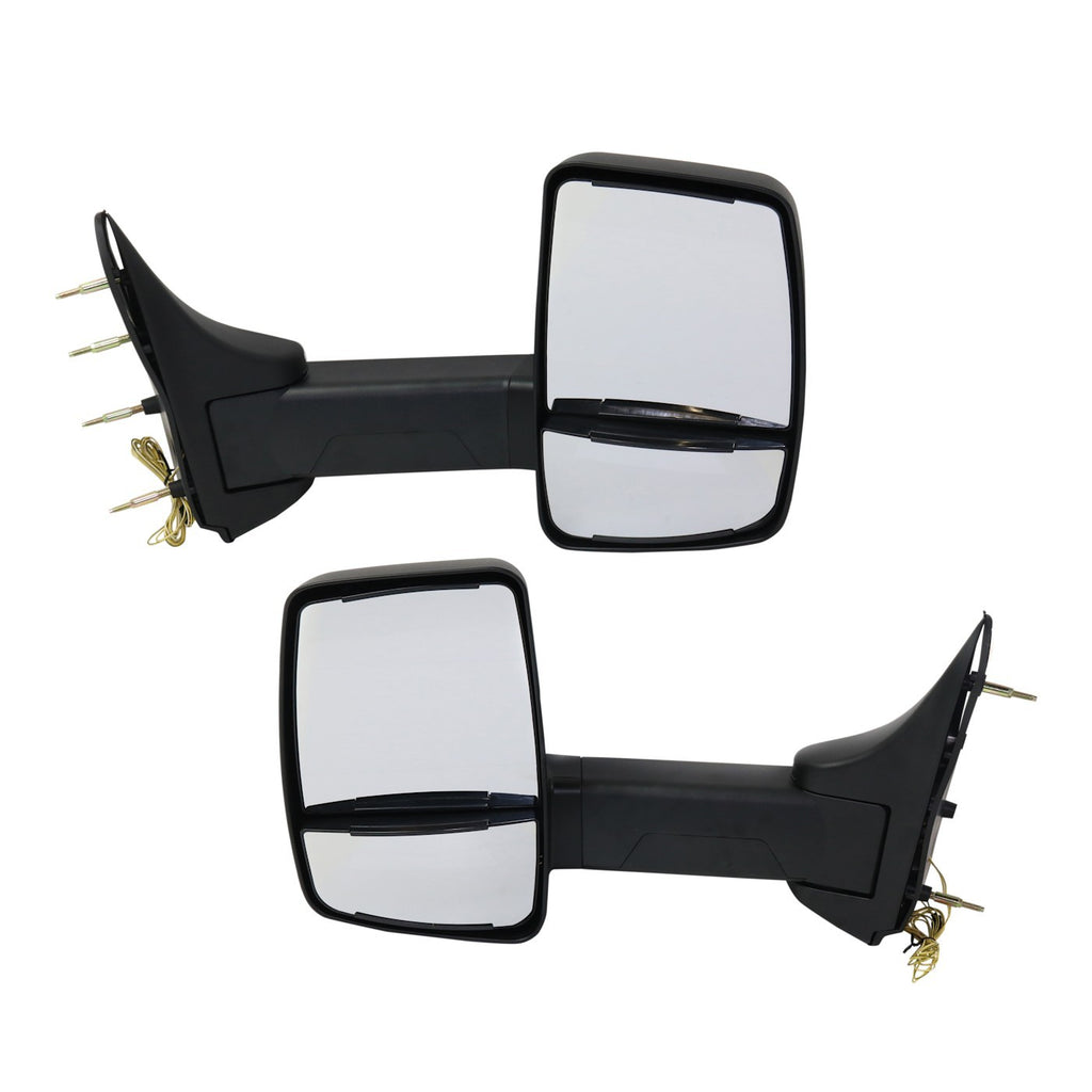 Towing Mirrors for Ford E-150 Econoline (1992–2002) with Signal Light Black