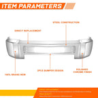 Front Steel Bumper Face Bar Chrome for Chevrolet Silverado 2500 3500 HD (2015–2019)