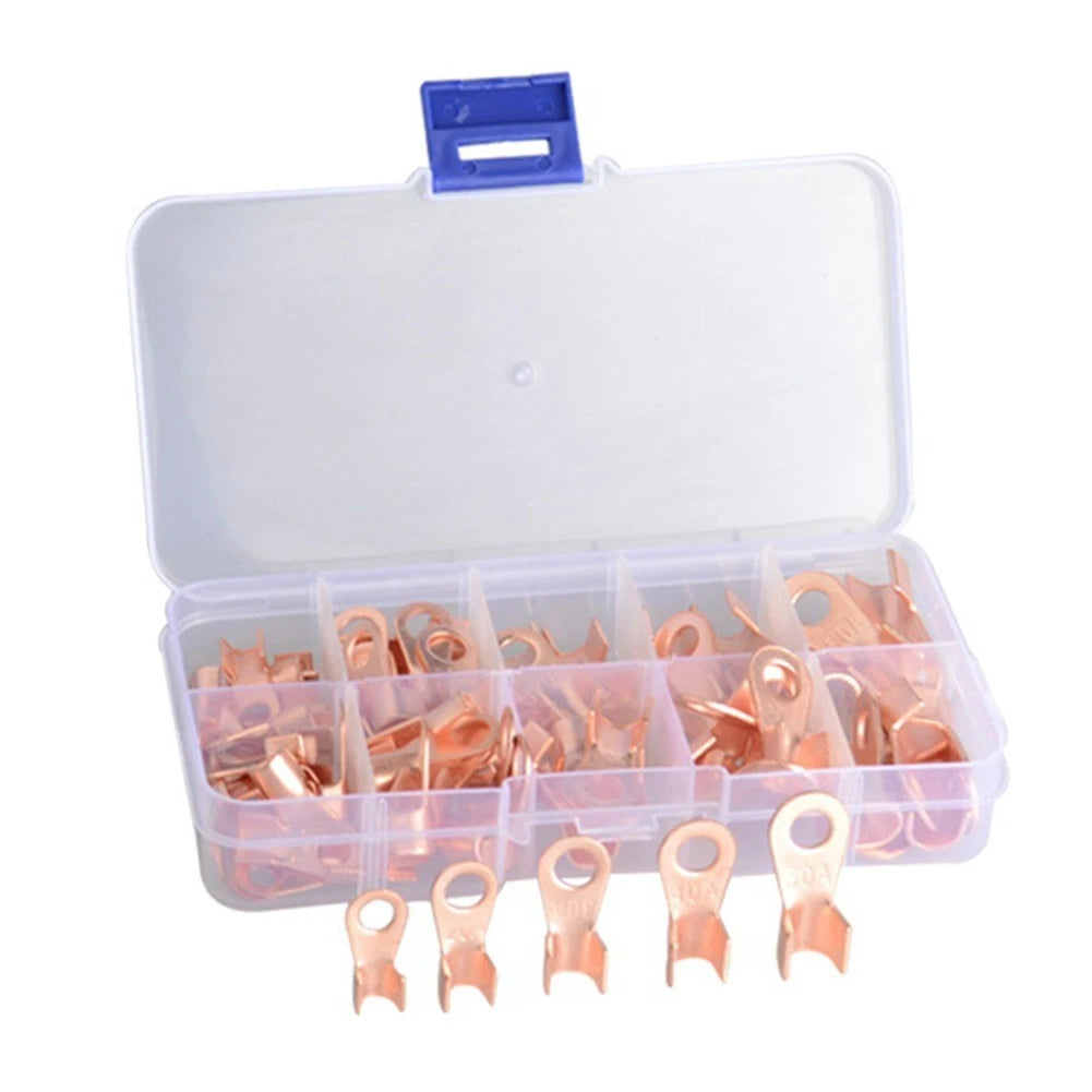 70PCS Copper Open Wire Crimp Terminals Kit for Automotive (OT 10A 20A 30A 40A 50A)