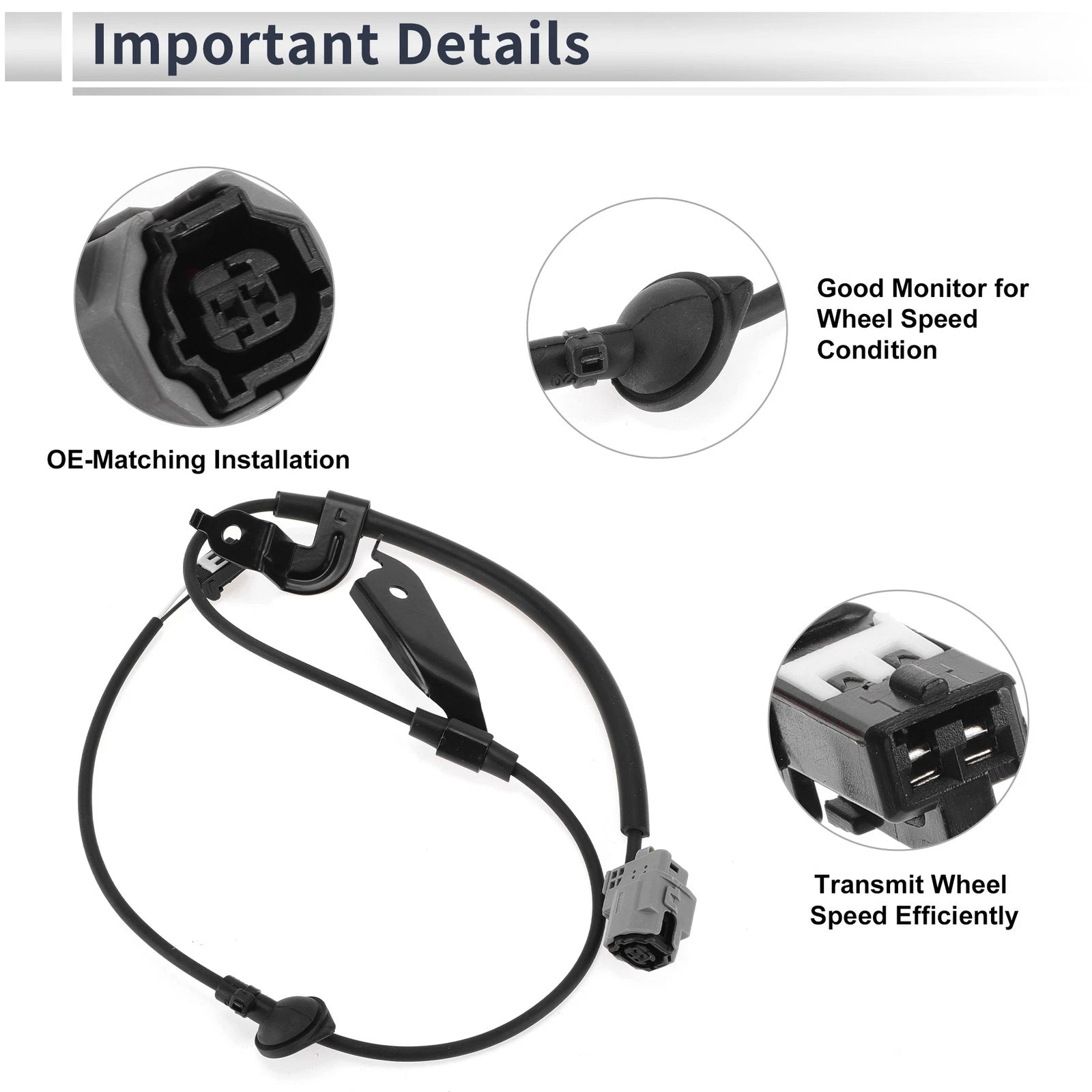 ABS Wheel Speed Sensor No. 8951606160 for Toyota Camry (2012–2017) Rear Left