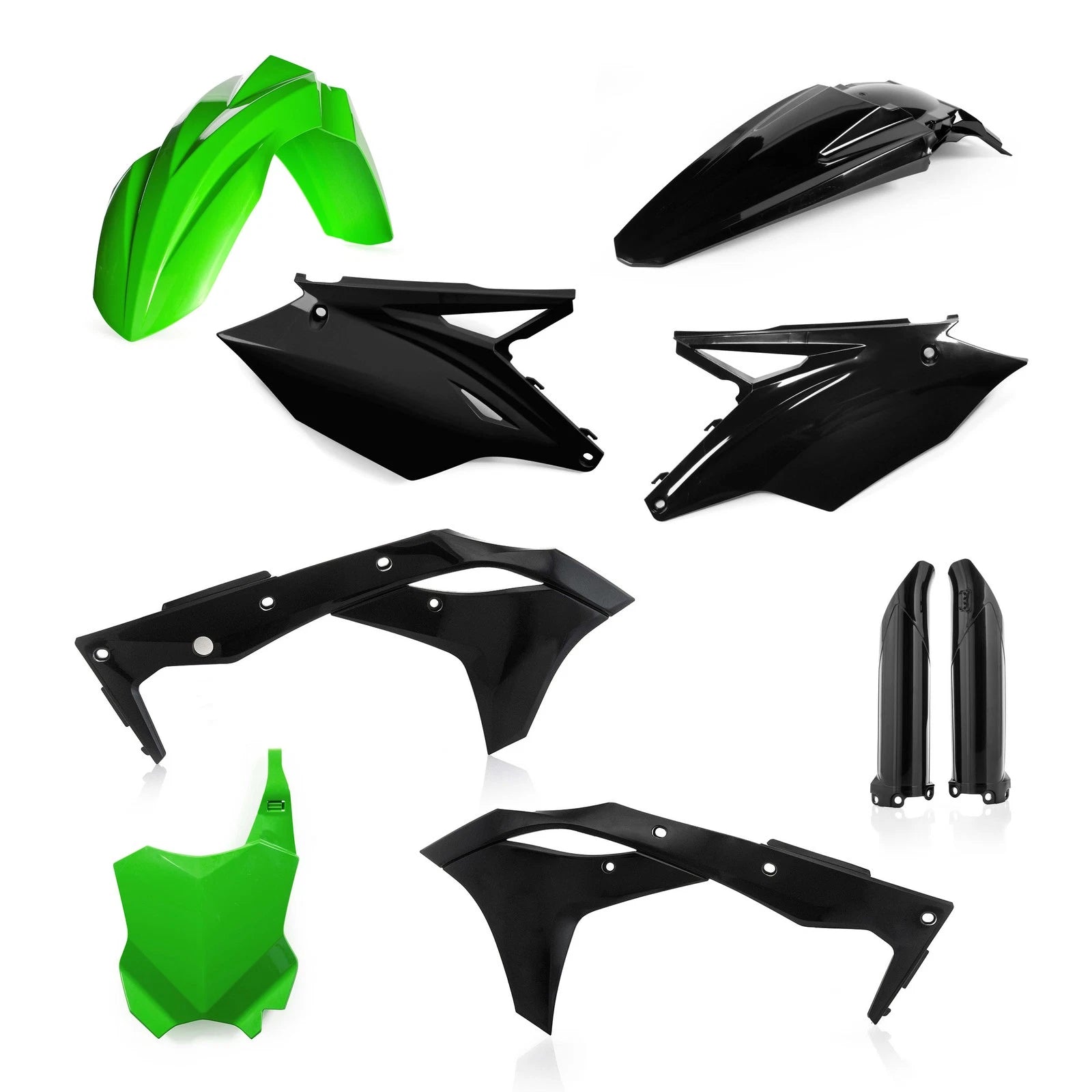 Full Plastic Kit for Kawasaki KX (2010–2023) - Green/Black