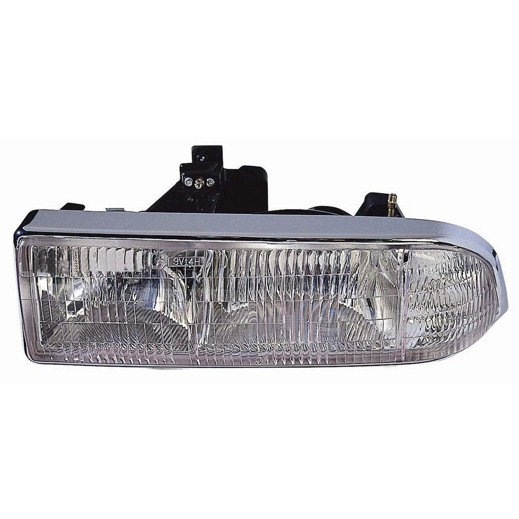 Replacement Driver Side Composite Head Light Assembly w/Chrome Trim