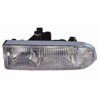 Replacement Driver Side Composite Head Light Assembly w/Chrome Trim