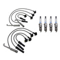 Denso 8mm Wire Set & 4 Platinum Spark Plugs for Mazda B2300 (1994–2006)