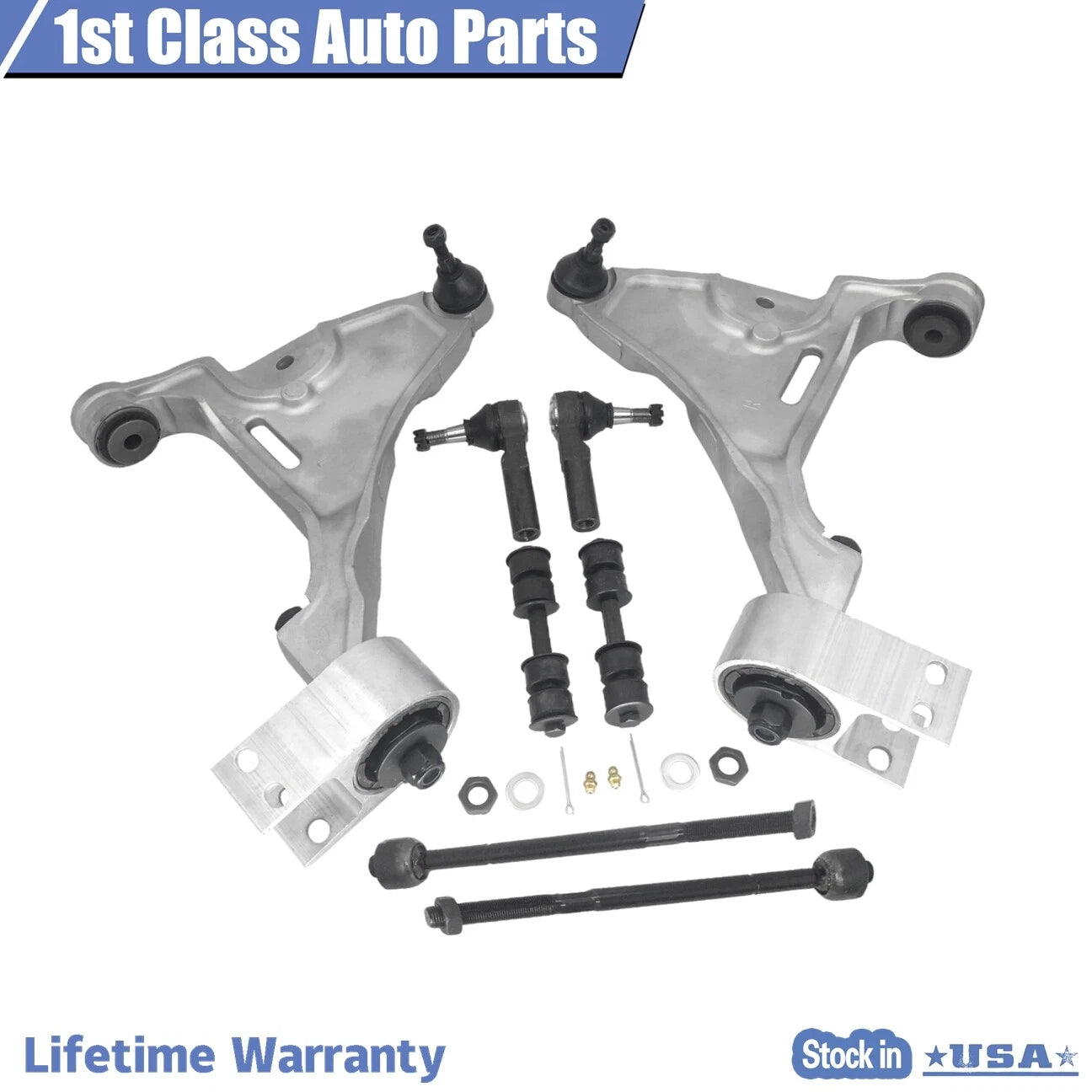 8pc Front Suspension Lower Control Arm Set for Buick Lucerne Cadillac DTS (2006–2011)