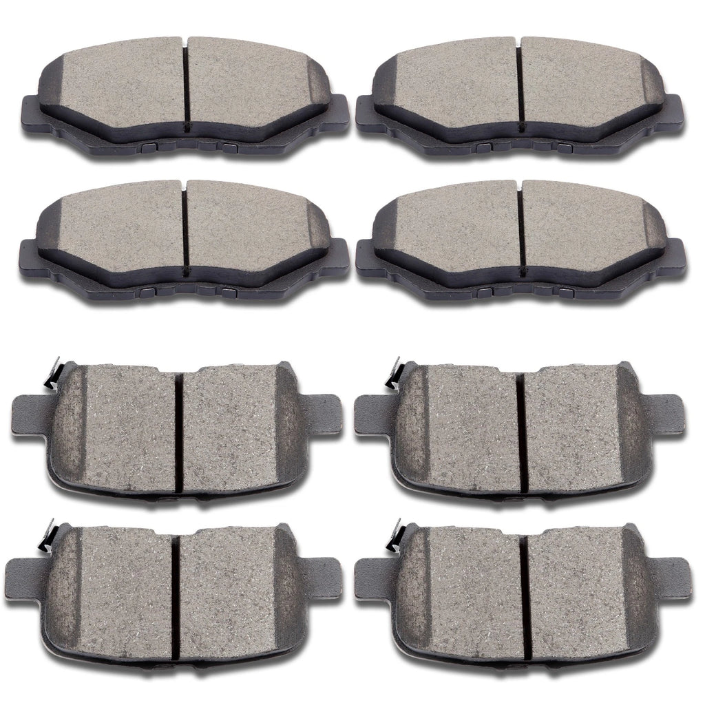 Set of 8 Ceramic Brake Pads for Honda Civic (1994–1995, 1999–2000)