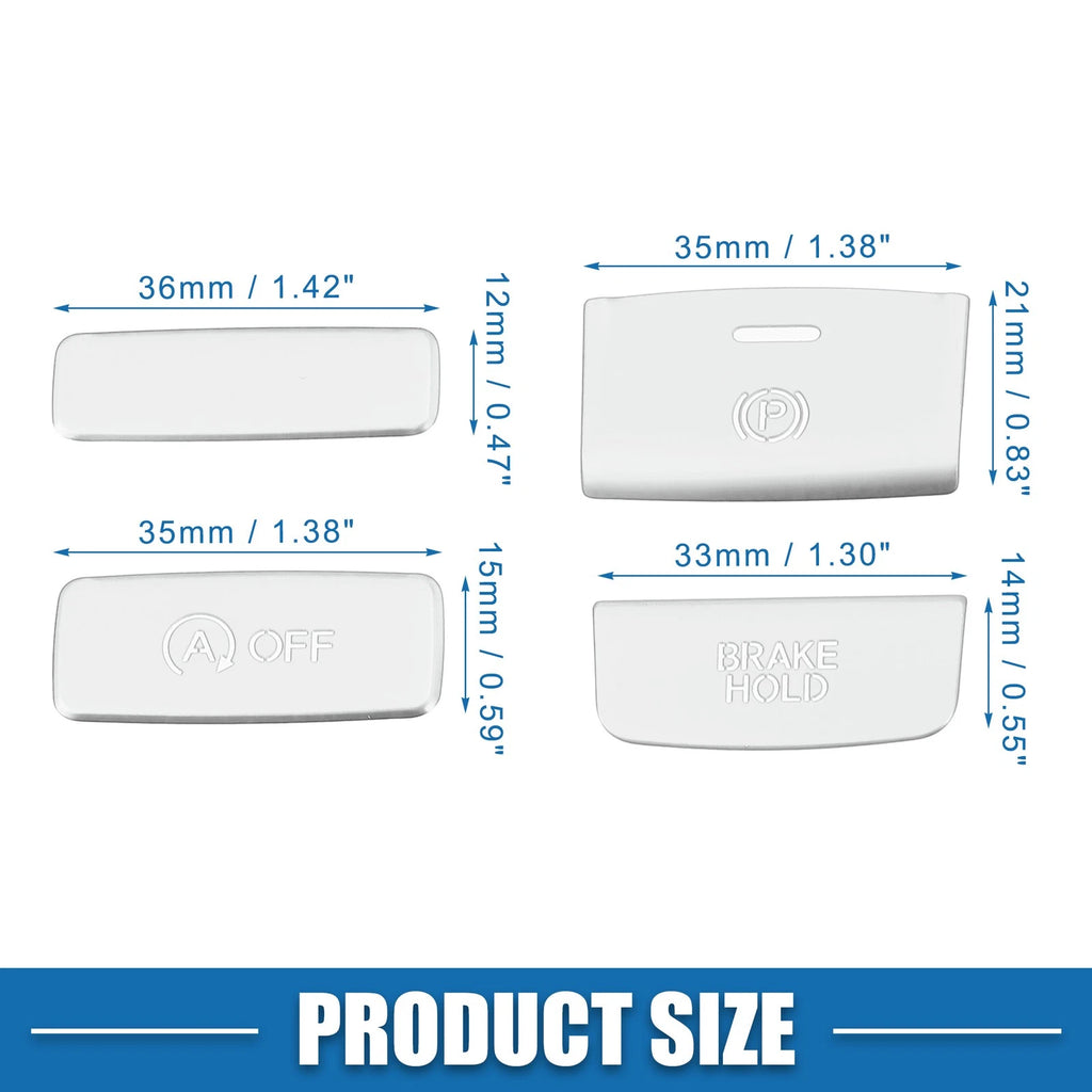 Electronic Handbrake Button Cover Trim for Honda Civic (2022–2023) Aluminum Silver