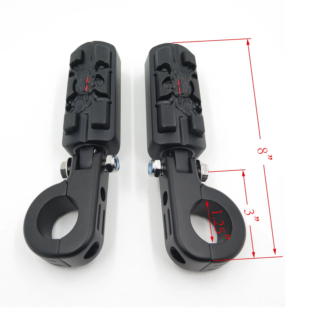 1.25" Pirate Foot Pegs Mount Clamps for Harley Sportster Touring