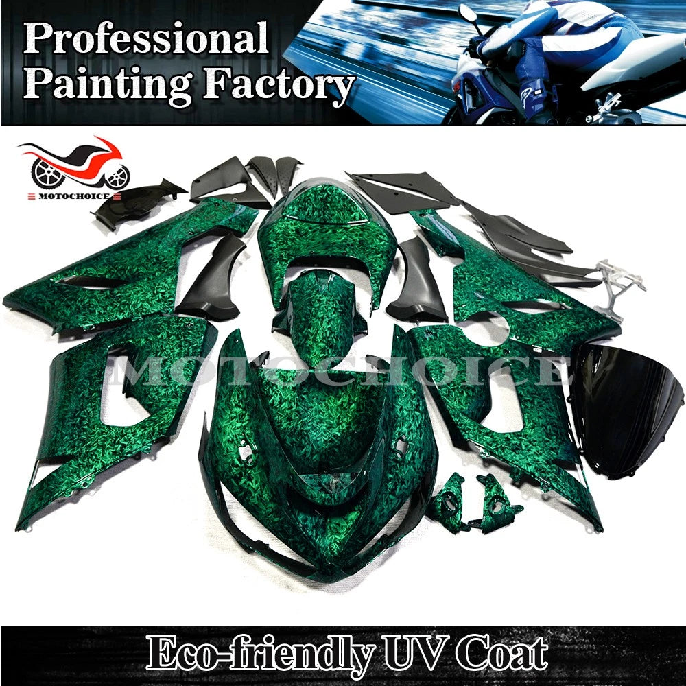 Forged Carbon Fiber Fairing Kit for Kawasaki Ninja ZX6R (2005–2006)