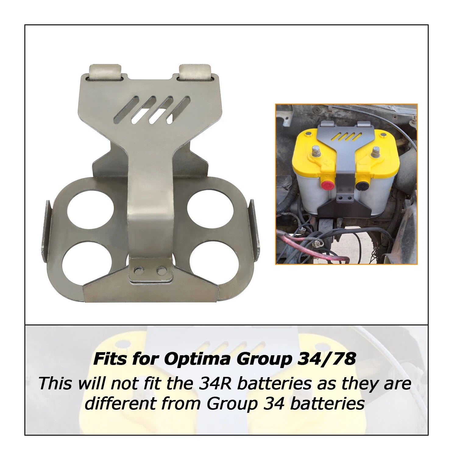 Battery Bracket for Optima Group 34/78 (Fitment Specific)
