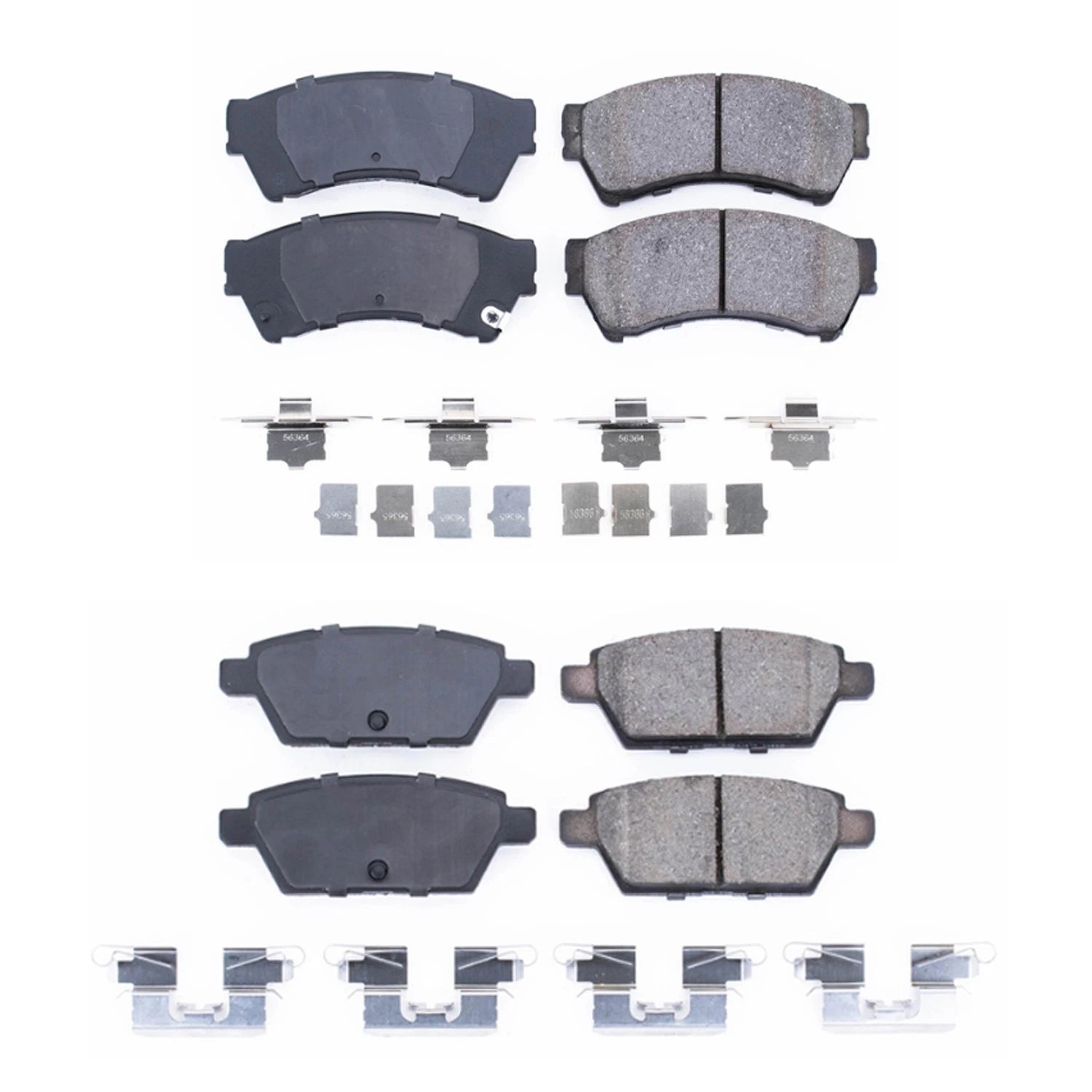 PowerStop Front & Rear Carbon Fiber Ceramic Brake Pads Kit for Fusion Milan (2006–2012)