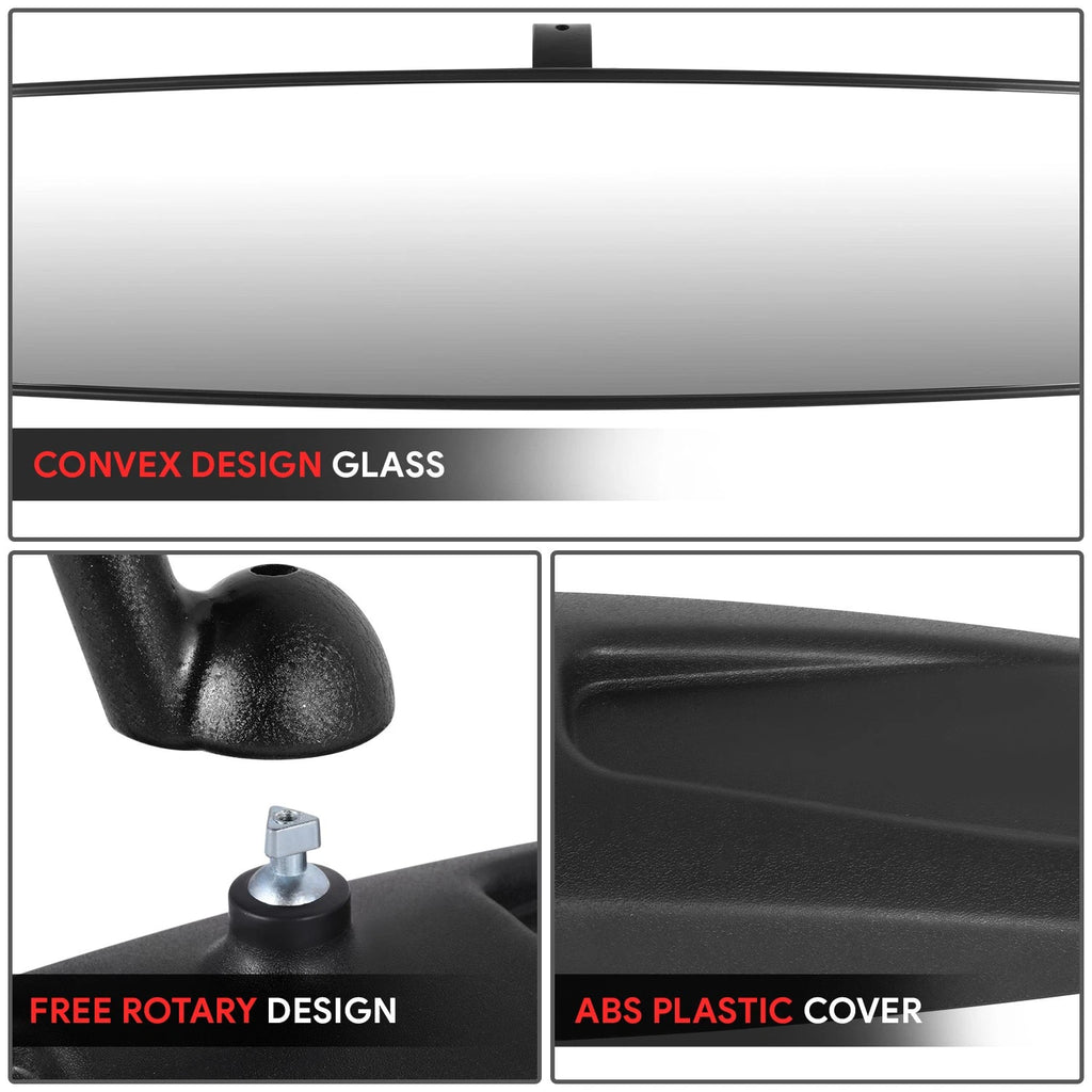 Universal UTV 1.75" Bracket Convex Glass Rearview Mirror Roll Cage Mount