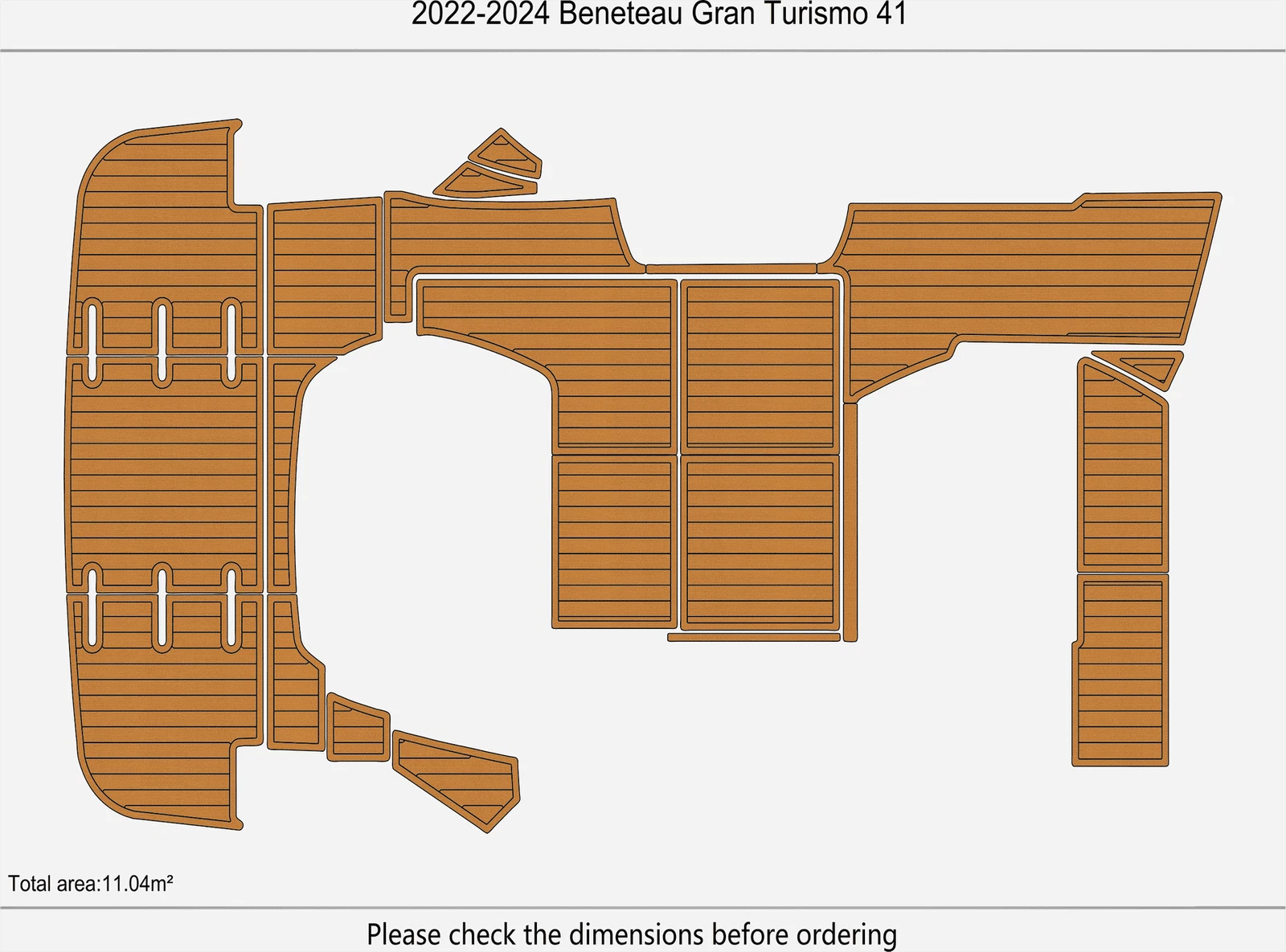 EVA Pads Flooring Mat for Beneteau Gran Turismo 41 (2022)