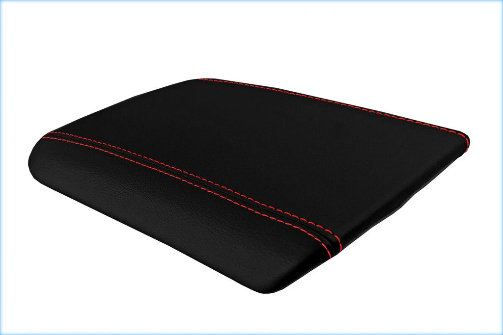 Console Lid Pull Over Cover for Ford Mustang (2005–2009) Red Stitch