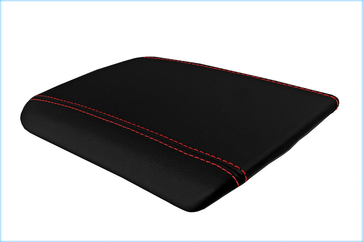 Console Lid Pull Over Cover for Ford Mustang (2005–2009) Red Stitch