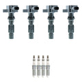 Set of 4 Ignition Coils & NGK Ruthenium HX Spark Plugs for MX-5 Miata (2006–2015)
