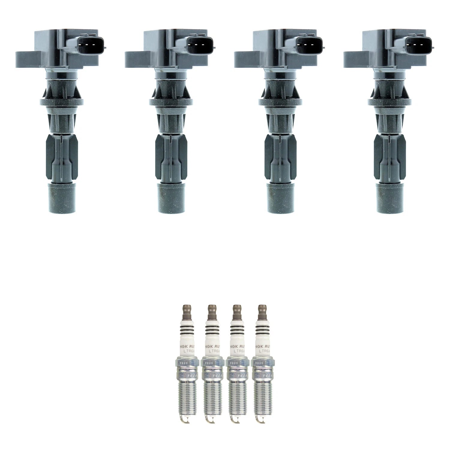Set of 4 Ignition Coils & NGK Ruthenium HX Spark Plugs for MX-5 Miata (2006–2015)