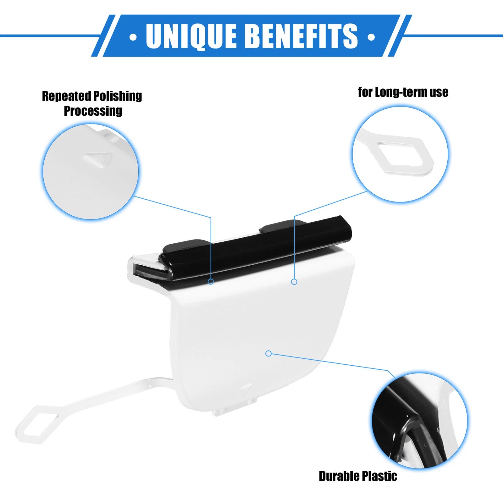 Tow Hook Eye Cover Cap for Mercedes-Benz E-Class W213 (2017–2023) White