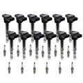 Set of 12 Ignition Coils & NGK Laser Platinum Spark Plugs for A8 Quattro (2004–2009)