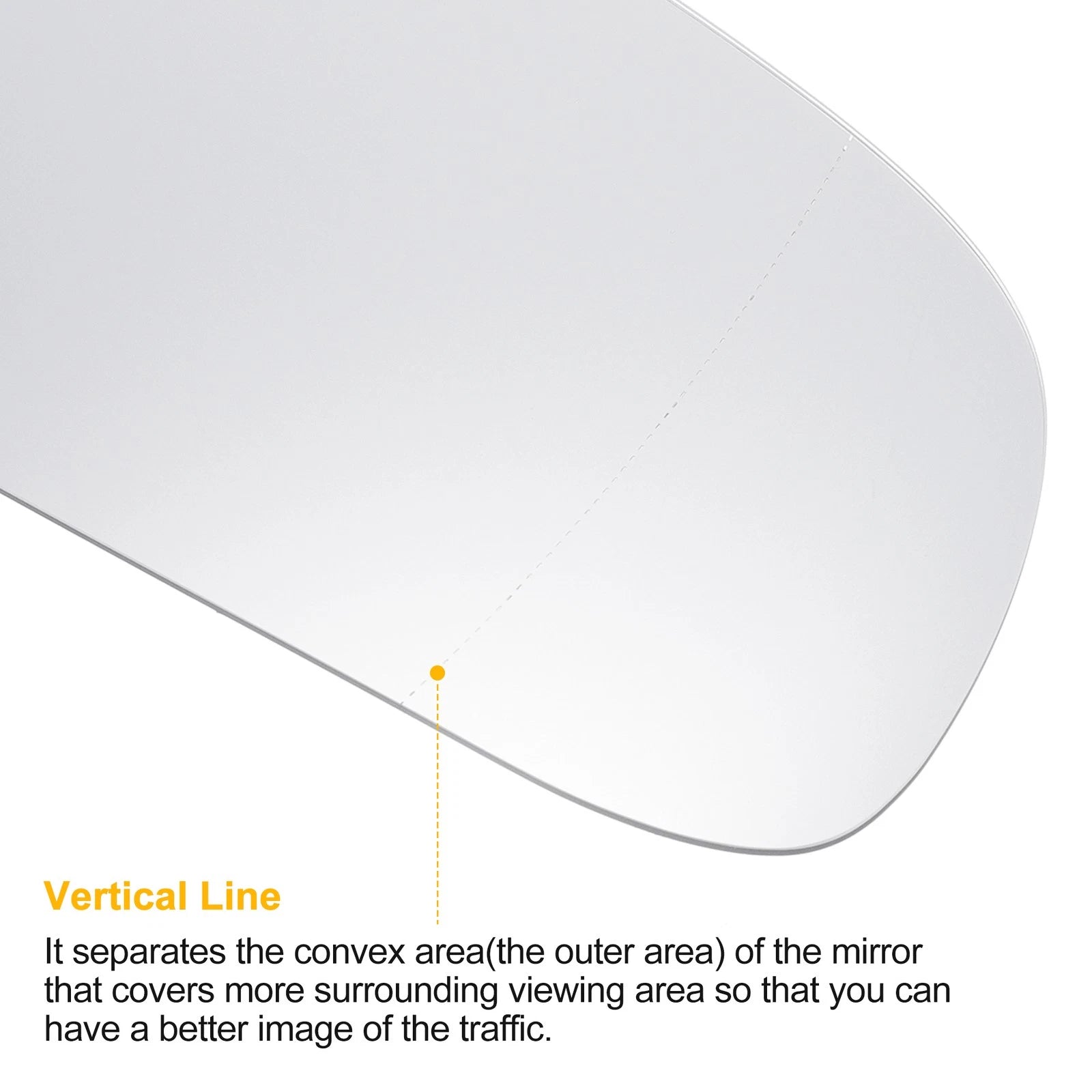 Right Side Heated White Mirror Glass for Audi A4 (2010–2015)