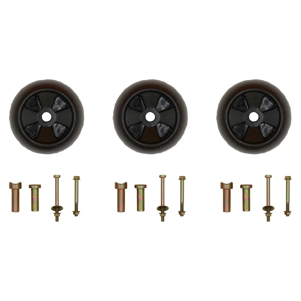 3 Pack Anti Scalp Deck Wheels for John Deere AM116299 (48" 38")