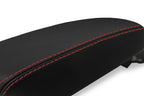 Leather Console Lid Armrest Cover for Hyundai Kona (2018–2020) Red Stitch