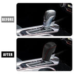Faux Leather Carbon Fiber Gear Shift Knob Cover for Nissan 