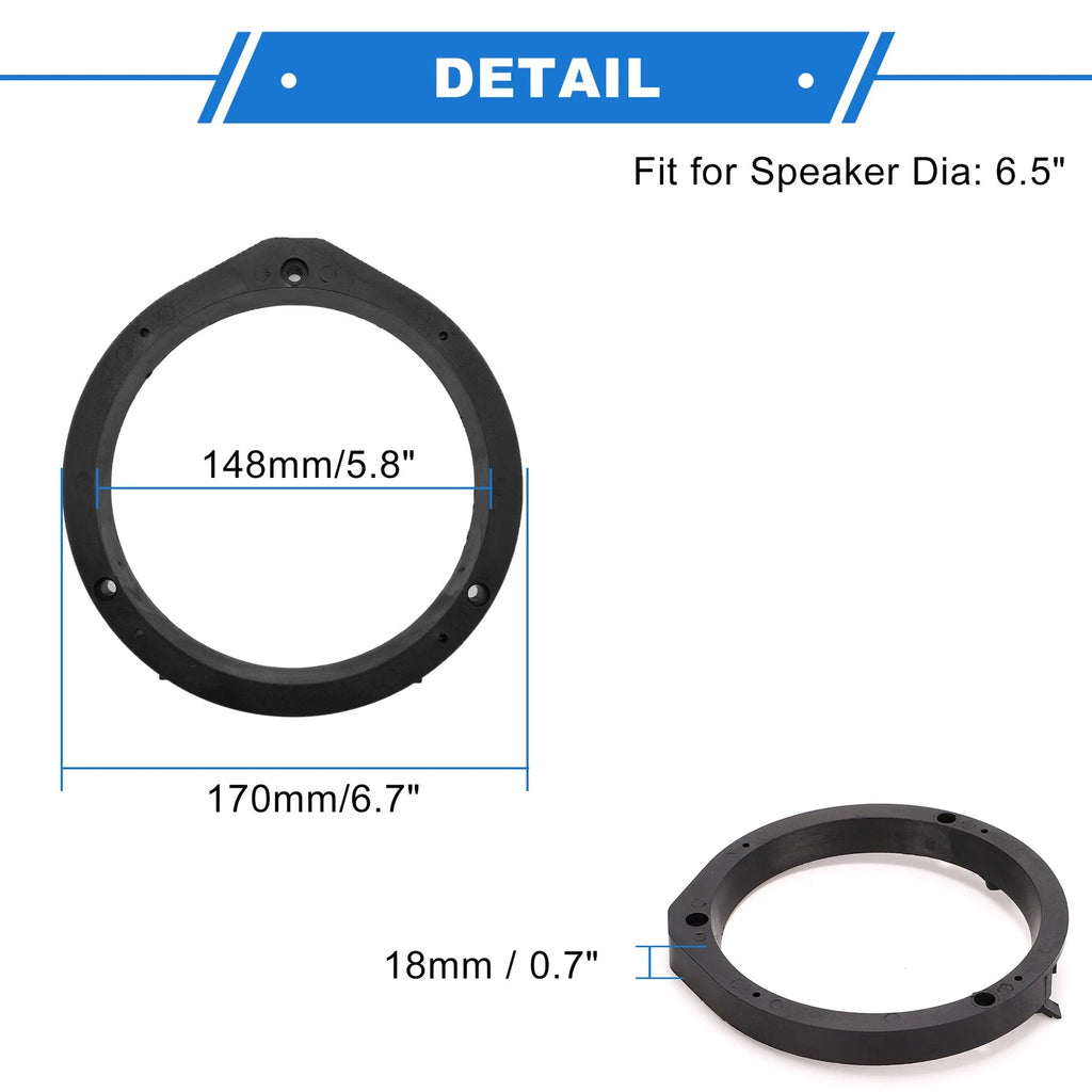 Set of 2 Speaker Spacer Rings for Honda Civic (6.5'')